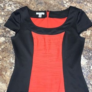 London Style Peach-Black Dress. Casual/Formal